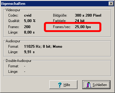 Dialog Eigenschaften